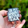 Halloween Badge Reel, In my Spooky Witch Era Halloween ID Holder, Interchangeable Glitter badge reel