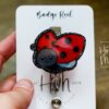 il_fullxfull.6170916209_aiib Cute Ladybug Badge Reel, Custom Badge Reel, Funny Badge Reel, Summer Nurse Badge Reel, Retractable ID Holder, Interchangeable Lanyard