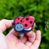 il_fullxfull.6170916219_eb4e Cute Ladybug Badge Reel, Custom Badge Reel, Funny Badge Reel, Summer Nurse Badge Reel, Retractable ID Holder, Interchangeable Lanyard