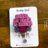 Sorry my brain is farting Funny Badge Reel, Retractable Acrylic Badge Reel, Nurse Gift, Office ID Holder, Glitter Badge Reel