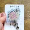 Slow down before you burn out Badge Reel, Retractable Acrylic Badge Reel, Nurse Gift, Mental Health, Therapist ID Holder, School Counselor