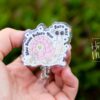 Slow down before you burn out Badge Reel, Retractable Acrylic Badge Reel, Nurse Gift, Mental Health, Therapist ID Holder, School Counselor