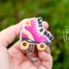 Let's Roll Badge Reel, Patient Transporter Badge Reel, Cute badge reel, Orderly ID Holder, Wheelchair badge reel, Roller Skate Badge Reel