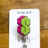 Graffiti s letter Badge Reel, 90's nostalgia Badge Reel, Retractable Badge Reel, Interchangeable Badge Reel