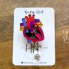 Labeled Anatomical Heart Badge Reel, Cardiologist Badge Reel, Nurse Badge Reel, Retractable ID Holder, Interchangeable, Glitter Badge Reel