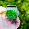 3D Dill With It Funny Glitter Badge Reel, Retractable Badge Reel, Interchangeable Badge Reel, Gift for pickle lover