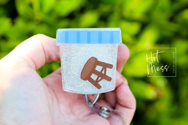 Stool Sample Badge Reel, Funny Badge Reel, Retractable Badge Reel, Sarcasm Badge Reel, Stocking Stuffer