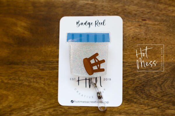 Stool Sample Badge Reel, Funny Badge Reel, Retractable Badge Reel, Sarcasm Badge Reel, Stocking Stuffer