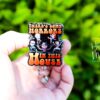 Horrors In the House Glitter Badge Reel, Nurse ID Holder, School Nurse Pin, Halloween Badge Reel