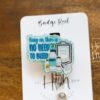 Hang on there is no need to bleed Badge Reel, Funny Badge Reel, Labor and Delivery ID Holder, Retractable Acrylic Badge Reel, Nurse Gift