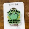Stressed but doing my best Funny Badge reel, Glitter RN ID Holder, Retractable Acrylic Badge Reel, Nurse Gift, Night Shift, Stocking Stuffer