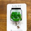3D Dill With It Funny Glitter Badge Reel, Retractable Badge Reel, Interchangeable Badge Reel, Gift for pickle lover