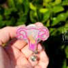 3D Uterus with baby Badge Reel, Retractable Badge Reel, Interchangeable Badge Reel, whnp badge reel