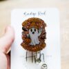 Halloween No diggity, about to bag it up Badge Reel, Fall Badge Reel, Ghost Badge Reel, Halloween Badge Reel, Autumn Badge Reel