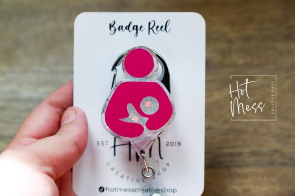 Lactation Consultant Badge Reel, Nurse Badge Reel, Retractable Badge Reel, Interchangeable Badge Reel