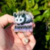 Anxious Possum, Funny Badge reel, RN ID Holder, Retractable Acrylic Badge Reel, Nurse Gift, Night Shift