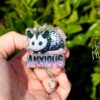 Anxious Possum, Funny Badge reel, RN ID Holder, Retractable Acrylic Badge Reel, Nurse Gift, Night Shift