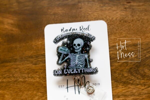 Sarcasm I sprinkle that on everything Face Badge Reel, Retractable Badge Reel, Interchangeable Badge Reel, nurse badge reel, Funny ID Holder