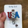 4th of July USA Badge Reel, Retractable Badge Reel, Teacher ID Holder, Nurse Badge Reel