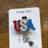 4th of July USA Badge Reel, Retractable Badge Reel, Teacher ID Holder, Nurse Badge Reel
