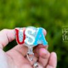 4th of July USA Badge Reel, Retractable Badge Reel, Teacher ID Holder, Nurse Badge Reel