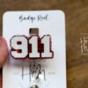 911 Dispatch Badge Reel,  Retractable Badge Reel, Interchangeable Badge Reel, 911 dispatcher, Glitter Badge Reel