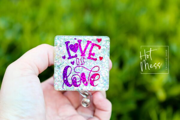Love is Love Badge Reel, Gay Pride Badge Reel, LGBT Pride Retractable Badge Reel, ID Holder