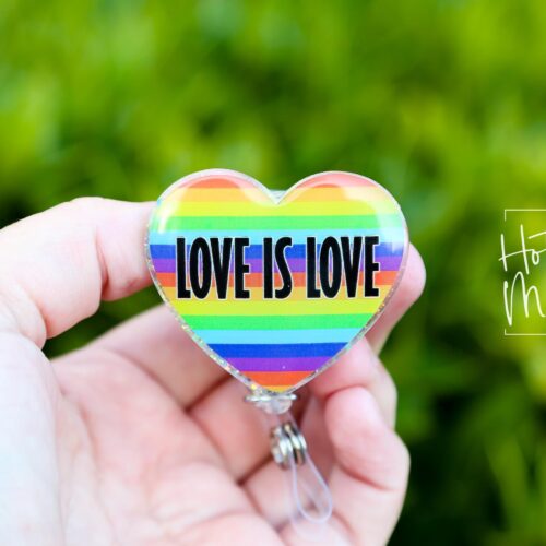 il_fullxfull.6368334794_8xiv Rainbow Pride Interchangeable Badge Reel: Retractable LGBT ID Holder for Lanyards