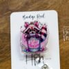 Stay Trashy Raccoon, Funny Badge reel, RN ID Holder, Retractable Acrylic Badge Reel, Nurse Gift, Night Shift
