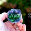 Wicked Badge Reel, Halloween Badge Reel,  Elphaba ID Holder, Interchangeable badge reel, Theater Gift, for good