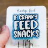 il_fullxfull.6388625978_cshg If Cranky Feed Snacks Badge Reel, Funny Retractable Acrylic Badge Reel, Nurse Gift, Night Shift, Funny Badge Reel, Glitter id holder