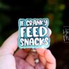 il_fullxfull.6388625986_3pay If Cranky Feed Snacks Badge Reel, Funny Retractable Acrylic Badge Reel, Nurse Gift, Night Shift, Funny Badge Reel, Glitter id holder