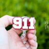 911 Dispatch Badge Reel,  Retractable Badge Reel, Interchangeable Badge Reel, 911 dispatcher, Glitter Badge Reel