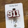 911 Dispatch Badge Reel,  Retractable Badge Reel, Interchangeable Badge Reel, 911 dispatcher, Glitter Badge Reel