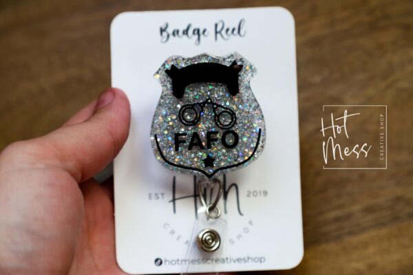 il_fullxfull.6416367141_92ne FAFO Corrections Badge Reel, corrections officer ID Holder, Retractable Acrylic Badge Reel, corrections badge, Police Badge Reel Pin