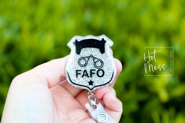 il_fullxfull.6416367155_5ep0 FAFO Corrections Badge Reel, corrections officer ID Holder, Retractable Acrylic Badge Reel, corrections badge, Police Badge Reel Pin