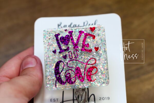 Love is Love Badge Reel, Gay Pride Badge Reel, LGBT Pride Retractable Badge Reel, ID Holder