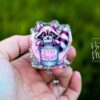 Stay Trashy Raccoon, Funny Badge reel, RN ID Holder, Retractable Acrylic Badge Reel, Nurse Gift, Night Shift