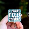 il_fullxfull.6436712661_pcs7 If Cranky Feed Snacks Badge Reel, Funny Retractable Acrylic Badge Reel, Nurse Gift, Night Shift, Funny Badge Reel, Glitter id holder