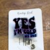 Yes I'm Cold 24:7 Badge Reel, Winter Badge Reel, Nurse Badge Reel, Retractable ID Holder, Glitter Badge Reel, Winter ID Holder