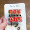 Urgent Care Badge Reel, RN ID Holder, Retractable Acrylic Badge Reel, Office ID Holder, Stocking Stuffer, urgent care nurse