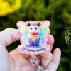 Fairy God Possum, Funny Badge reel, RN ID Holder, Retractable Acrylic Badge Reel, Nurse Gift, Night Shift