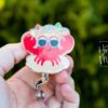 Christmas Crab Badge Reel, Christmas Badge Reel, Retractable ID Holder, Interchangeable, Glitter Badge Reel, beach christmas