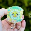 All oopsie no Daisy Badge reel, Funny Badge reel, RN ID Holder, Retractable Badge Reel, Nurse Gift, Flower Badge Reel