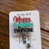 Merry Everything to Everyone Christmas Badge Reel, Retractable ID Holder, Interchangeable, Glitter Badge Reel, Happy Holidays