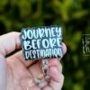 il_fullxfull.6537234958_fkuu Journey before Destination Badge Reel, RN ID Holder, Retractable Badge Reel, Nurse Gift, Office ID Holder, Stocking Stuffer
