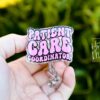 Patient Care Coordinator Badge Reel, patient care ID Holder,  Retractable ID Holder, Interchangeable Badge, PCC Badge Reel