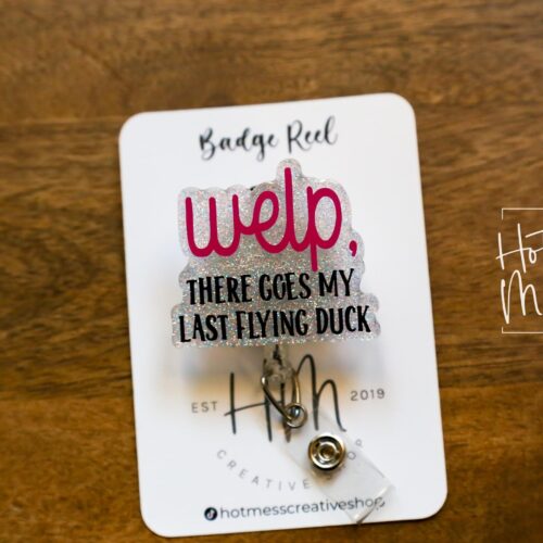 il_fullxfull.6551828768_3wk9 Welp there goes my last flying duck Badge Reel, Retractable Badge Reel, Interchangeable Badge Reel, Funny Badge Reel, Custom Badge Reel