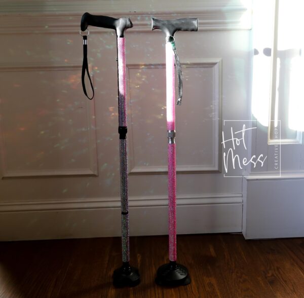Sparkling Rhinestone Mobility Aid: Elegant Walking Cane for Women - Unique Holiday Gift