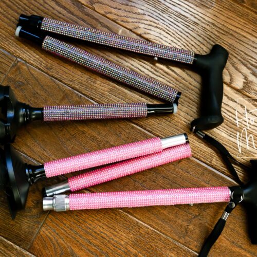 Sparkling Rhinestone Mobility Aid: Elegant Walking Cane for Women - Unique Holiday Gift